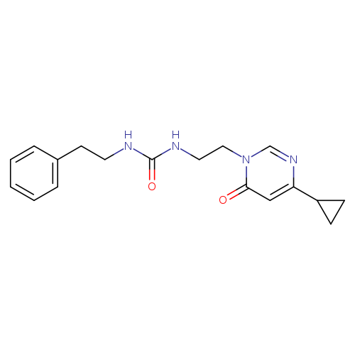 3-[2-(4-cyclopropyl-6-oxo-1,6-dihydropyrimidin-1-yl)ethyl]-1-(2-phenylethyl)urea