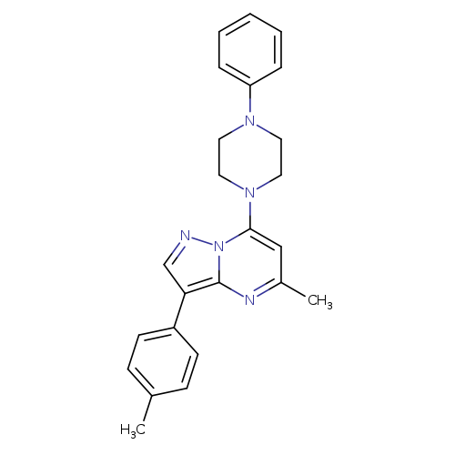1-[5-methyl-3-(4-methylphenyl)pyrazolo[1,5-a]pyrimidin-7-yl]-4-phenylpiperazine