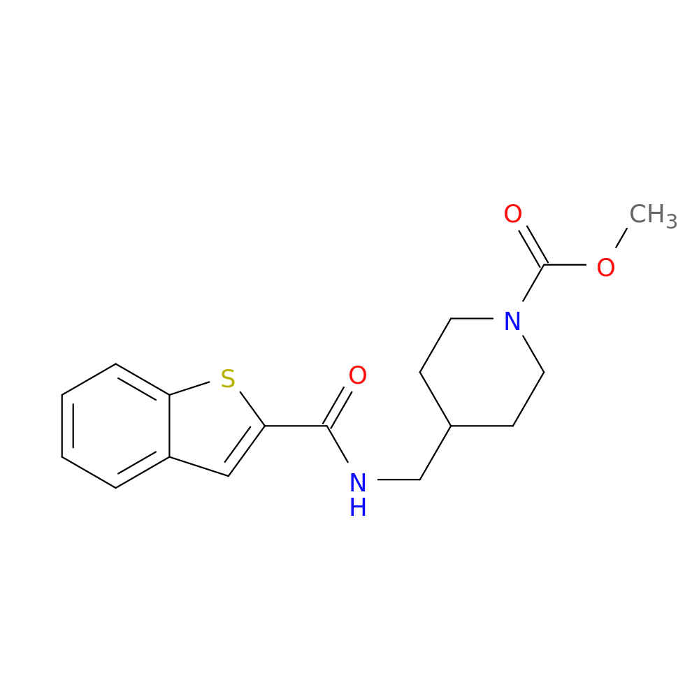 methyl 4-{[(1-benzothiophen-2-yl)formamido]methyl}piperidine-1-carboxylate
