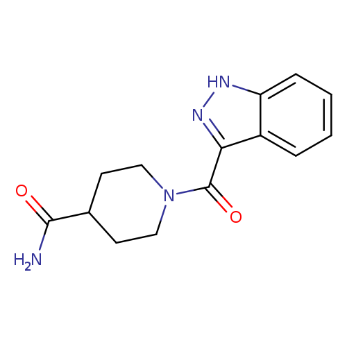 1-(1H-indazole-3-carbonyl)piperidine-4-carboxamide