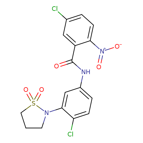 5-chloro-N-[4-chloro-3-(1,1-dioxo-1lambda6,2-thiazolidin-2-yl)phenyl]-2-nitrobenzamide