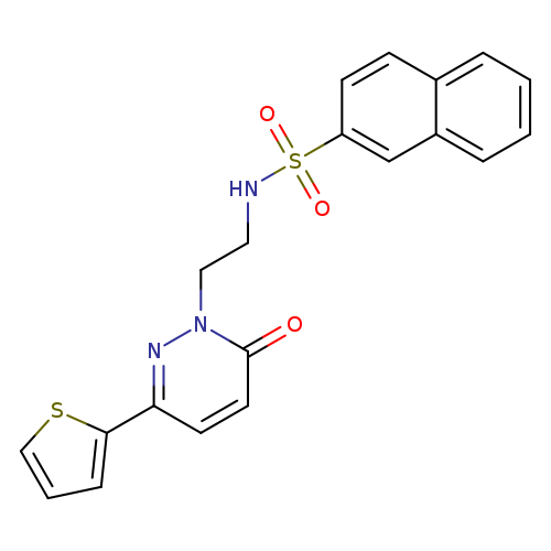 N-{2-[6-oxo-3-(thiophen-2-yl)-1,6-dihydropyridazin-1-yl]ethyl}naphthalene-2-sulfonamide