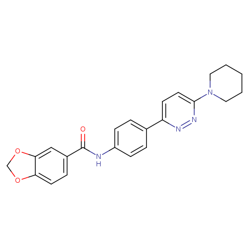 N-{4-[6-(piperidin-1-yl)pyridazin-3-yl]phenyl}-2H-1,3-benzodioxole-5-carboxamide