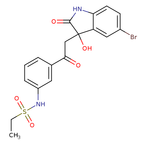 N-{3-[2-(5-bromo-3-hydroxy-2-oxo-2,3-dihydro-1H-indol-3-yl)acetyl]phenyl}ethane-1-sulfonamide