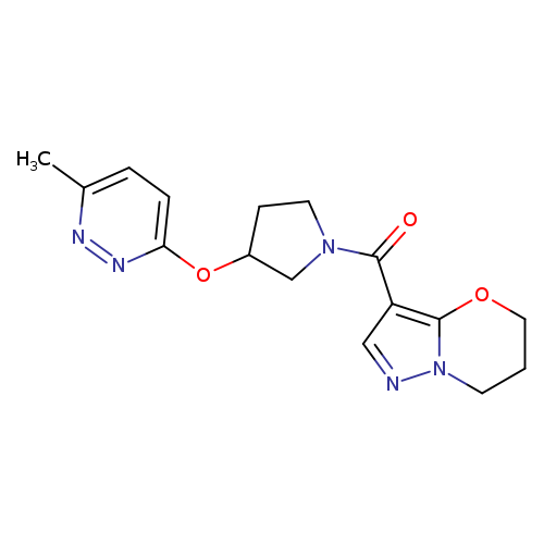 3-methyl-6-[(1-{5H,6H,7H-pyrazolo[3,2-b][1,3]oxazine-3-carbonyl}pyrrolidin-3-yl)oxy]pyridazine
