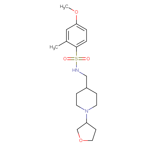 4-methoxy-2-methyl-N-{[1-(oxolan-3-yl)piperidin-4-yl]methyl}benzene-1-sulfonamide
