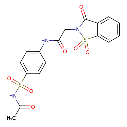 N-{4-[2-(1,1,3-trioxo-2,3-dihydro-1lambda6,2-benzothiazol-2-yl)acetamido]benzenesulfonyl}acetamide
