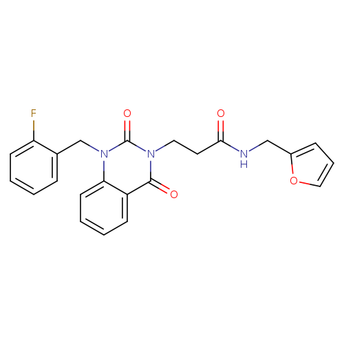 3-{1-[(2-fluorophenyl)methyl]-2,4-dioxo-1,2,3,4-tetrahydroquinazolin-3-yl}-N-[(furan-2-yl)methyl]propanamide