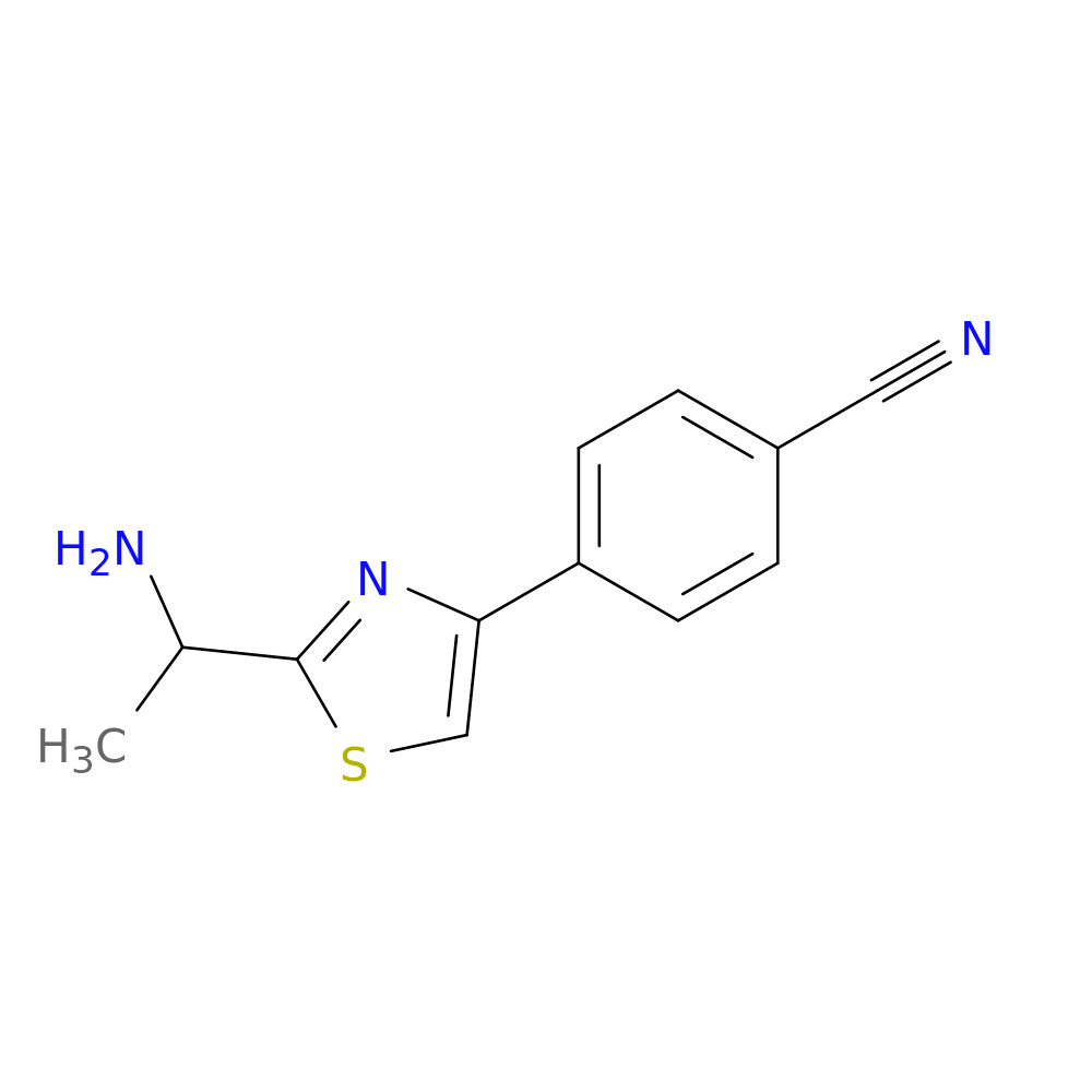 4-[2-(1-aminoethyl)-1,3-thiazol-4-yl]benzonitrile