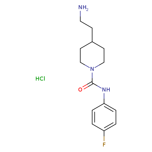 4-(2-aminoethyl)-N-(4-fluorophenyl)piperidine-1-carboxamide hydrochloride