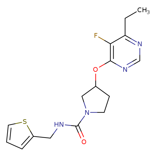 3-[(6-ethyl-5-fluoropyrimidin-4-yl)oxy]-N-[(thiophen-2-yl)methyl]pyrrolidine-1-carboxamide