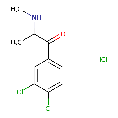 1-(3,4-dichlorophenyl)-2-(methylamino)-1-propanone, monohydrochloride