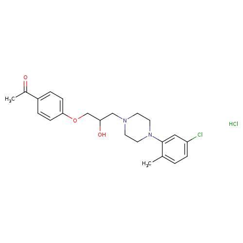 1-(4-{3-[4-(5-chloro-2-methylphenyl)piperazin-1-yl]-2-hydroxypropoxy}phenyl)ethan-1-one hydrochloride