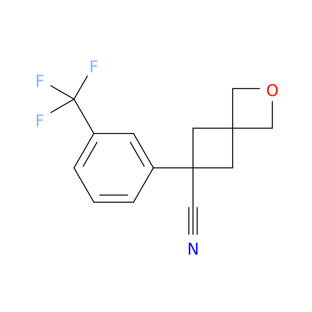 6-[3-(trifluoromethyl)phenyl]-2-oxaspiro[3.3]heptane-6-carbonitrile