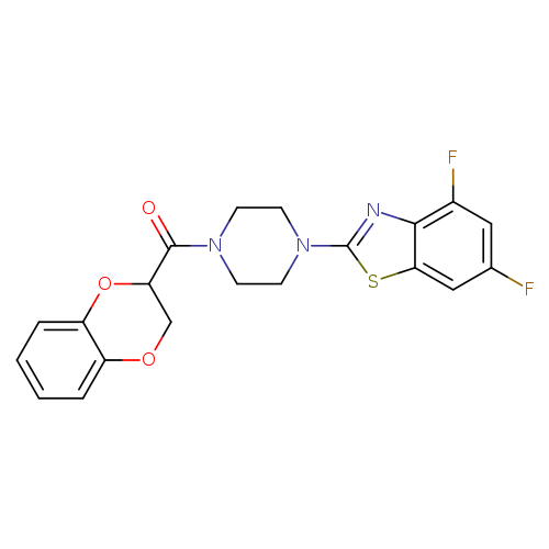 2-[4-(2,3-dihydro-1,4-benzodioxine-2-carbonyl)piperazin-1-yl]-4,6-difluoro-1,3-benzothiazole