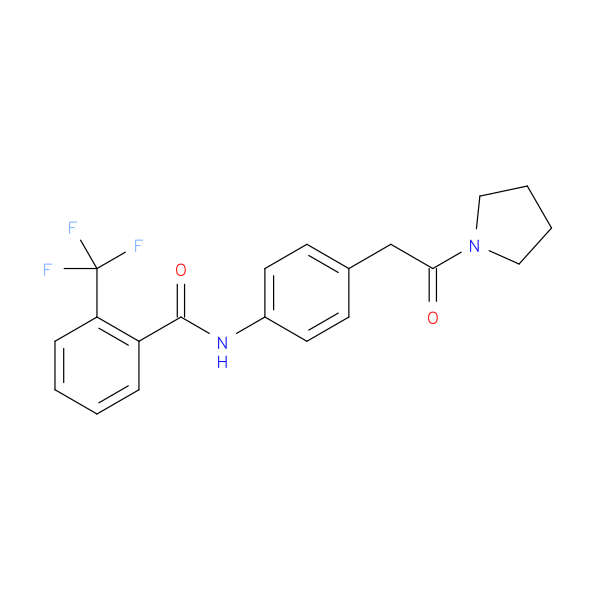 N-{4-[2-oxo-2-(pyrrolidin-1-yl)ethyl]phenyl}-2-(trifluoromethyl)benzamide