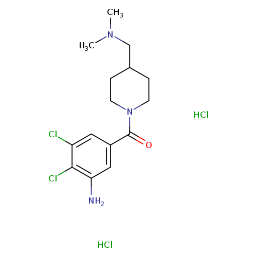 2,3-dichloro-5-{4-[(dimethylamino)methyl]piperidine-1-carbonyl}aniline dihydrochloride