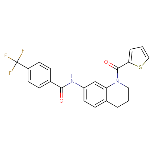 N-[1-(thiophene-2-carbonyl)-1,2,3,4-tetrahydroquinolin-7-yl]-4-(trifluoromethyl)benzamide