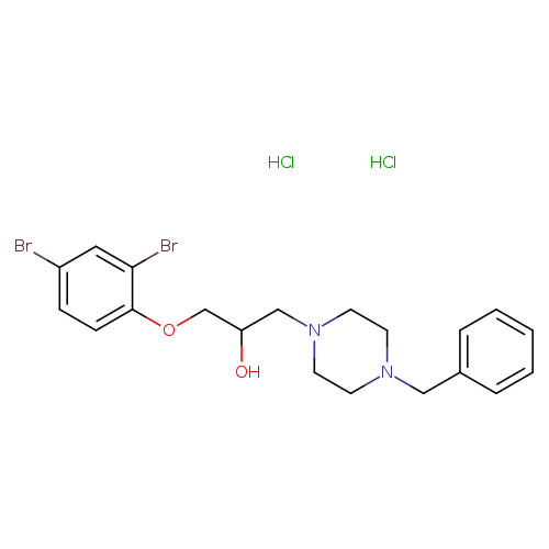1-(4-benzylpiperazin-1-yl)-3-(2,4-dibromophenoxy)propan-2-ol dihydrochloride