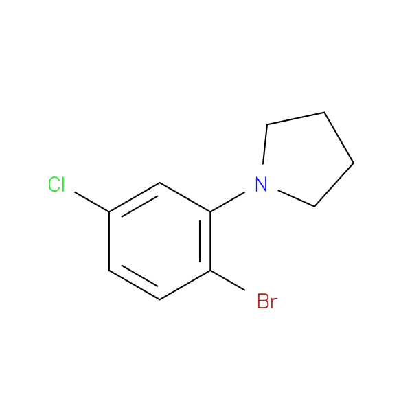 1-Bromo-4-chloro-2-pyrrolidinobenzene
