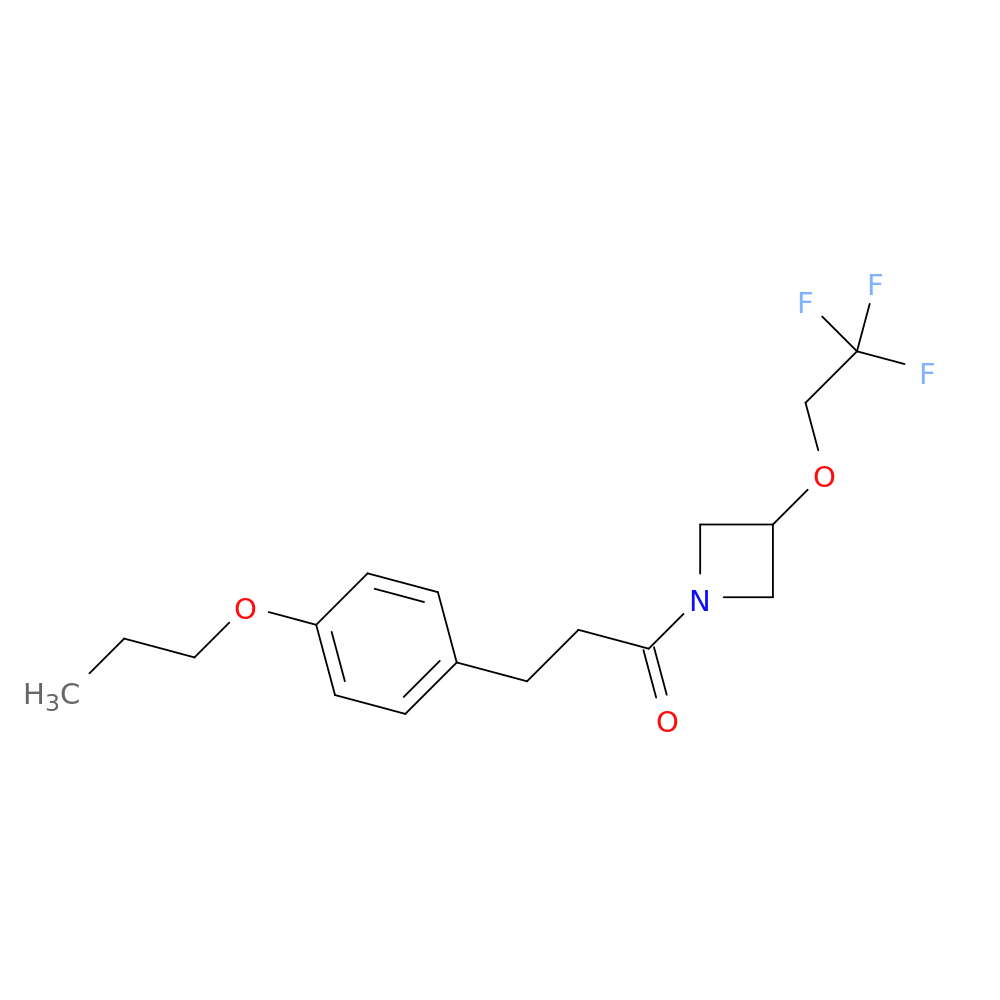 3-(4-propoxyphenyl)-1-[3-(2,2,2-trifluoroethoxy)azetidin-1-yl]propan-1-one