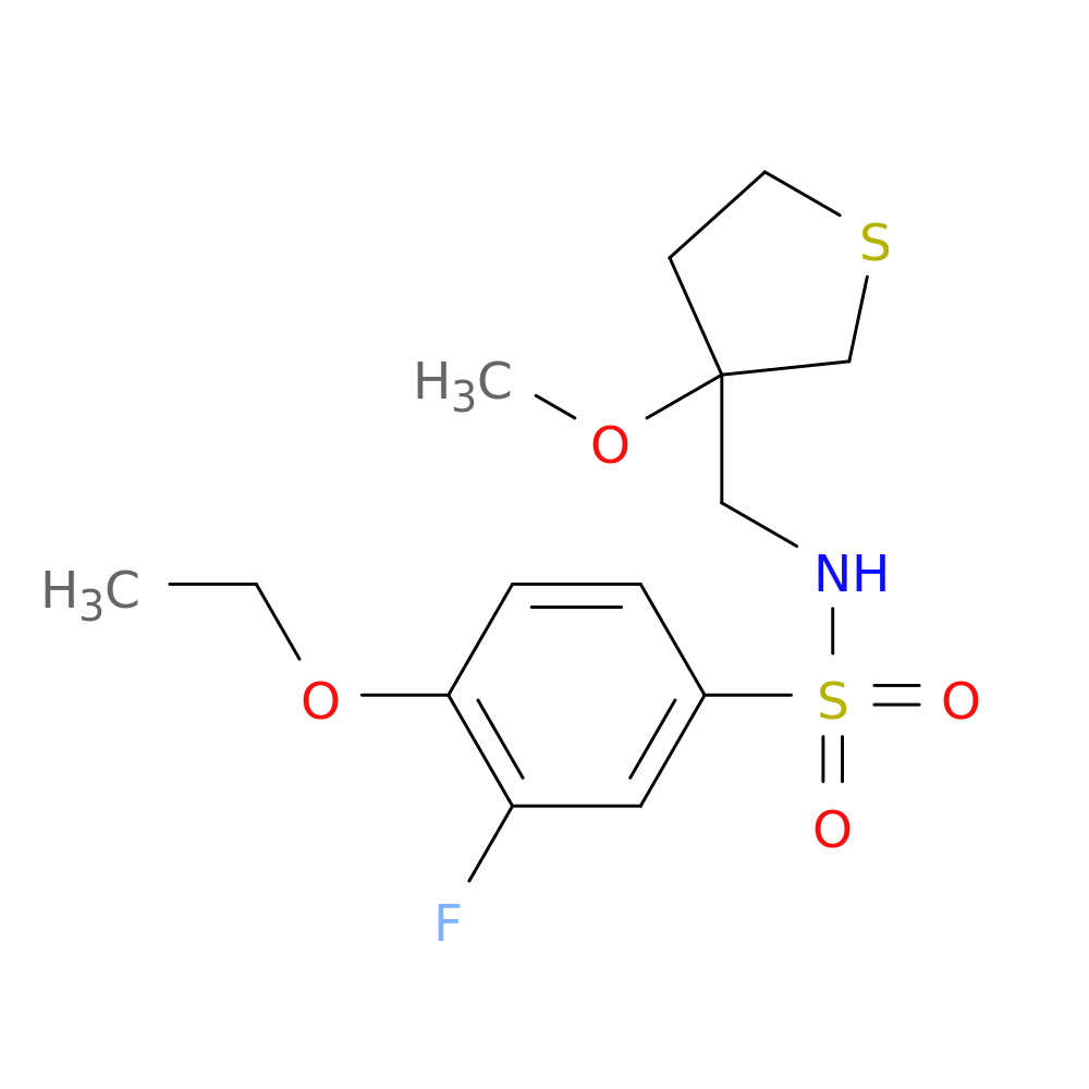 4-ethoxy-3-fluoro-N-[(3-methoxythiolan-3-yl)methyl]benzene-1-sulfonamide