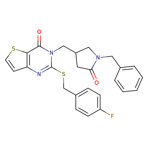 1-benzyl-4-[(2-{[(4-fluorophenyl)methyl]sulfanyl}-4-oxo-3H,4H-thieno[3,2-d]pyrimidin-3-yl)methyl]pyrrolidin-2-one