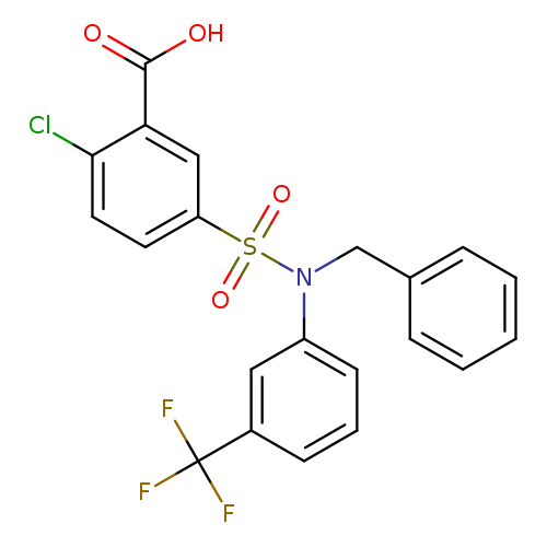 5-[BENZYL-(3-TRIFLUOROMETHYL-PHENYL)-SULFAMOYL]-2-CHLORO-BENZOIC ACID