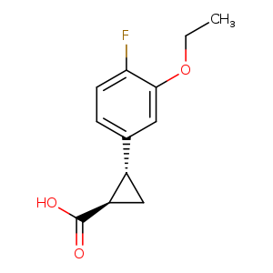 Cyclopropanecarboxylic acid, 2-(3-ethoxy-4-fluorophenyl)-, (1R,2R)-rel-