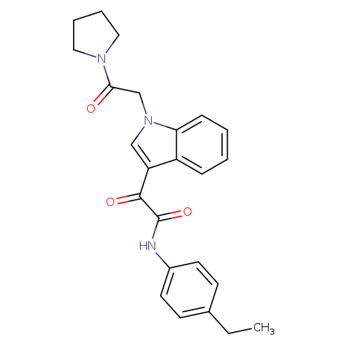N-(4-ethylphenyl)-2-oxo-2-{1-[2-oxo-2-(pyrrolidin-1-yl)ethyl]-1H-indol-3-yl}acetamide