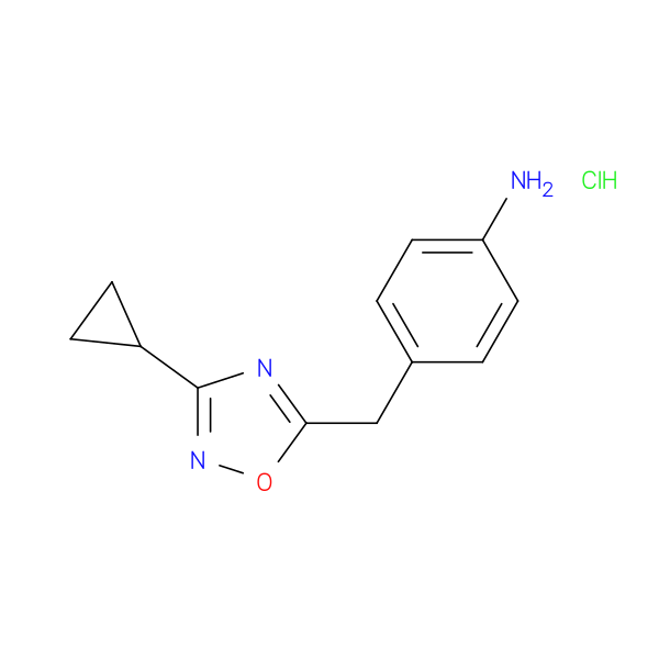 4-[(3-cyclopropyl-1,2,4-oxadiazol-5-yl)methyl]aniline hydrochloride