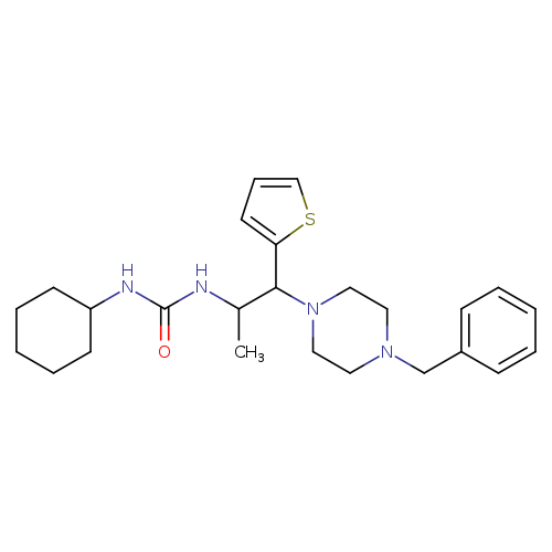 3-[1-(4-benzylpiperazin-1-yl)-1-(thiophen-2-yl)propan-2-yl]-1-cyclohexylurea