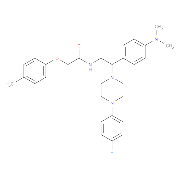 N-{2-[4-(dimethylamino)phenyl]-2-[4-(4-fluorophenyl)piperazin-1-yl]ethyl}-2-(4-methylphenoxy)acetamide