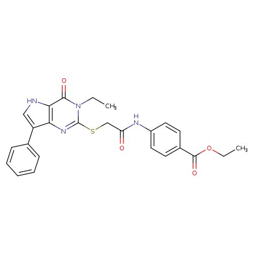 ethyl 4-[2-({3-ethyl-4-oxo-7-phenyl-3H,4H,5H-pyrrolo[3,2-d]pyrimidin-2-yl}sulfanyl)acetamido]benzoate