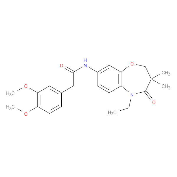 2-(3,4-dimethoxyphenyl)-N-(5-ethyl-3,3-dimethyl-4-oxo-2,3,4,5-tetrahydro-1,5-benzoxazepin-8-yl)acetamide