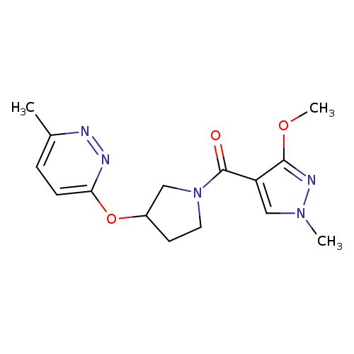 3-{[1-(3-methoxy-1-methyl-1H-pyrazole-4-carbonyl)pyrrolidin-3-yl]oxy}-6-methylpyridazine