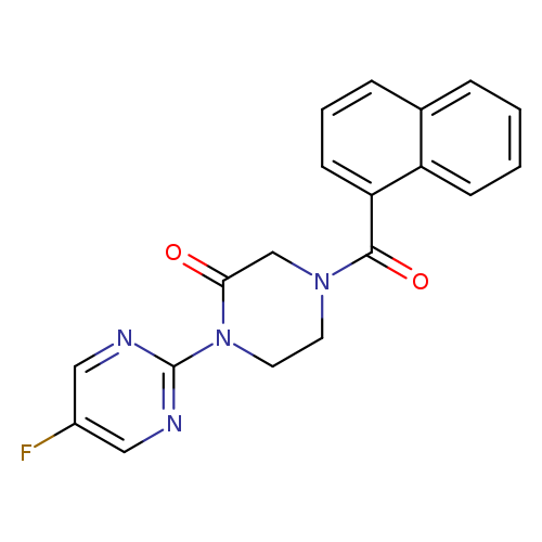 1-(5-fluoropyrimidin-2-yl)-4-(naphthalene-1-carbonyl)piperazin-2-one