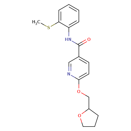 N-[2-(methylsulfanyl)phenyl]-6-[(oxolan-2-yl)methoxy]pyridine-3-carboxamide