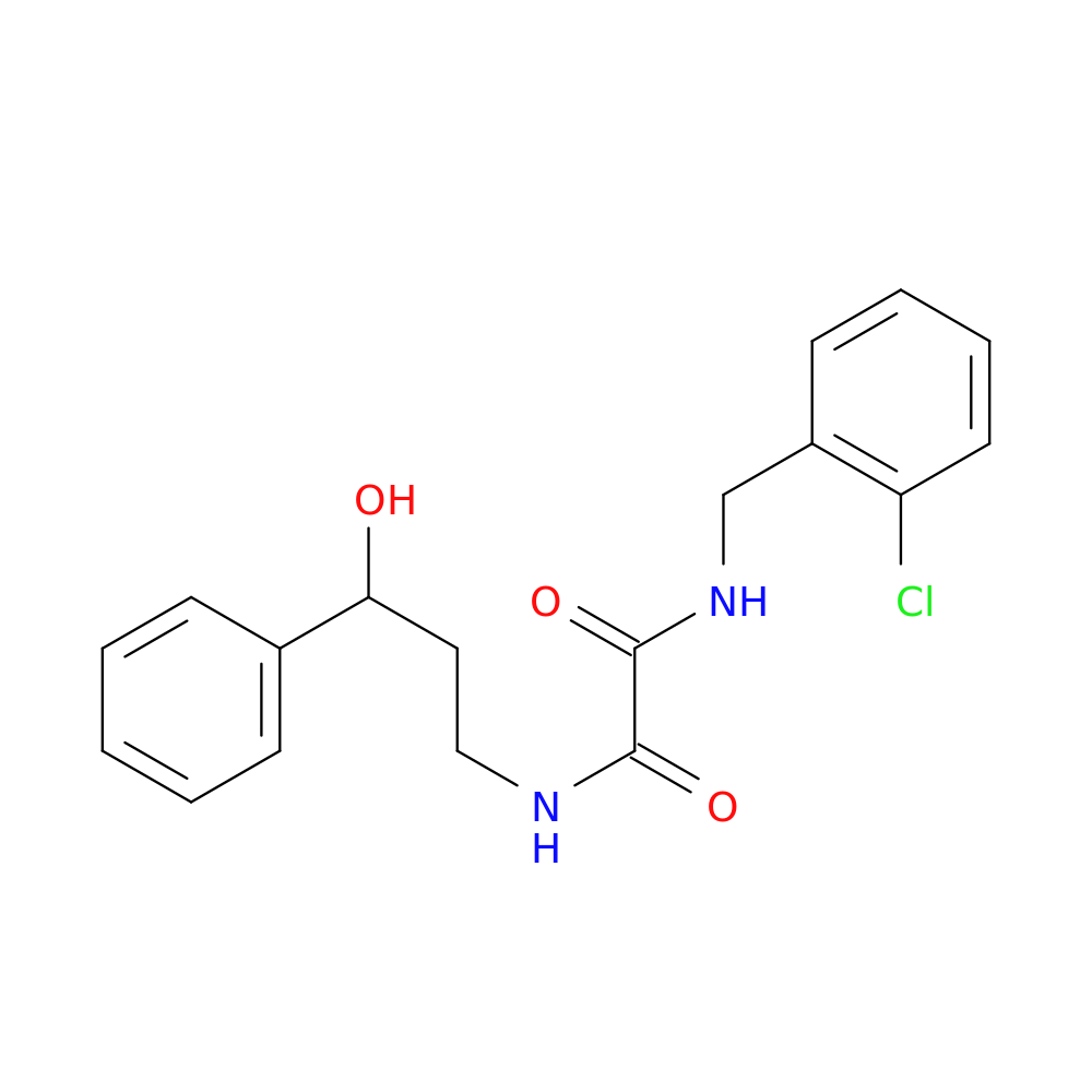N-[(2-chlorophenyl)methyl]-N'-(3-hydroxy-3-phenylpropyl)ethanediamide