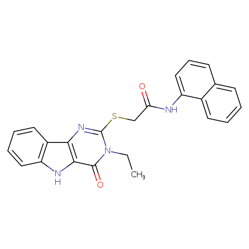 2-({3-ethyl-4-oxo-3H,4H,5H-pyrimido[5,4-b]indol-2-yl}sulfanyl)-N-(naphthalen-1-yl)acetamide