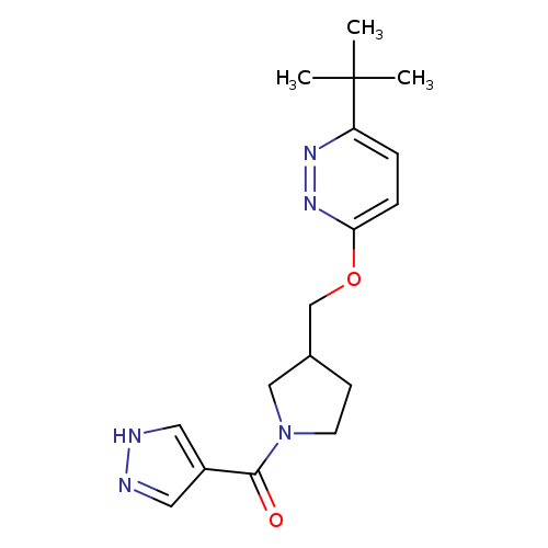 3-tert-butyl-6-{[1-(1H-pyrazole-4-carbonyl)pyrrolidin-3-yl]methoxy}pyridazine