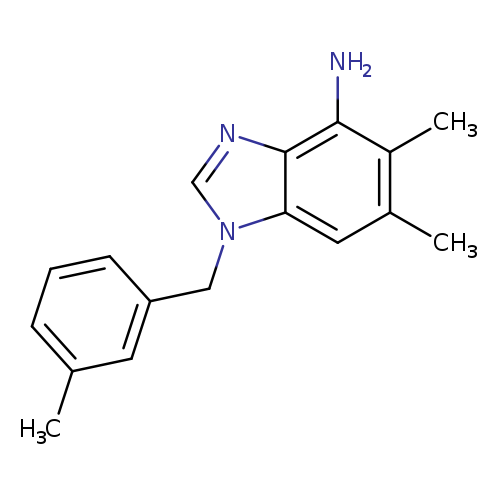 5,6-dimethyl-1-[(3-methylphenyl)methyl]-1H-1,3-benzodiazol-4-amine