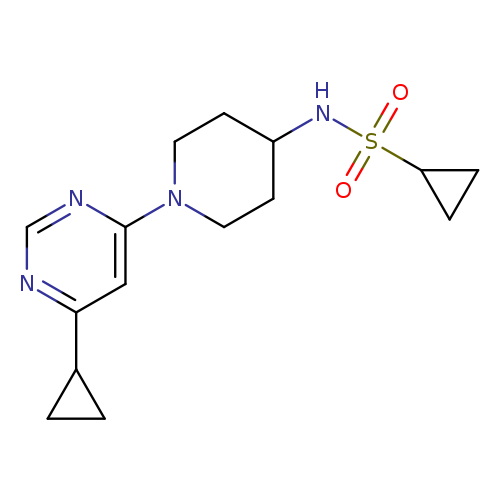 N-[1-(6-cyclopropylpyrimidin-4-yl)piperidin-4-yl]cyclopropanesulfonamide