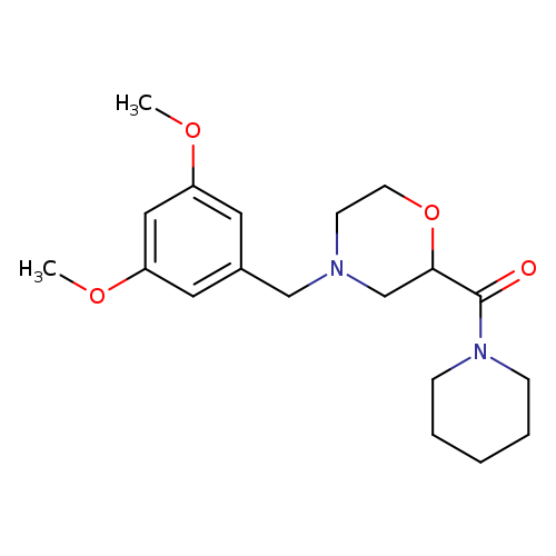 4-[(3,5-dimethoxyphenyl)methyl]-2-(piperidine-1-carbonyl)morpholine