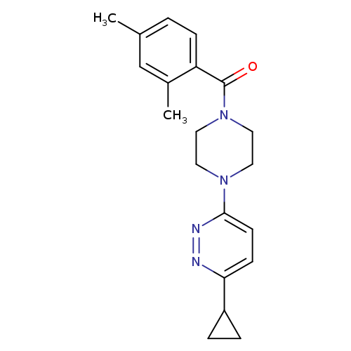 3-cyclopropyl-6-[4-(2,4-dimethylbenzoyl)piperazin-1-yl]pyridazine
