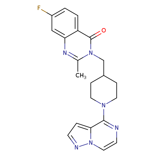 7-fluoro-2-methyl-3-[(1-{pyrazolo[1,5-a]pyrazin-4-yl}piperidin-4-yl)methyl]-3,4-dihydroquinazolin-4-one