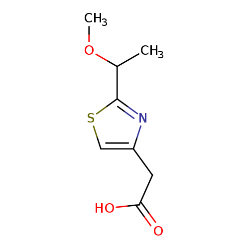 2-[2-(1-methoxyethyl)-1,3-thiazol-4-yl]acetic acid