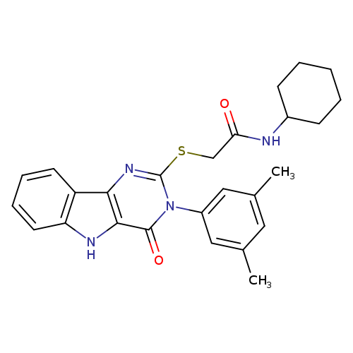 N-cyclohexyl-2-{[3-(3,5-dimethylphenyl)-4-oxo-3H,4H,5H-pyrimido[5,4-b]indol-2-yl]sulfanyl}acetamide