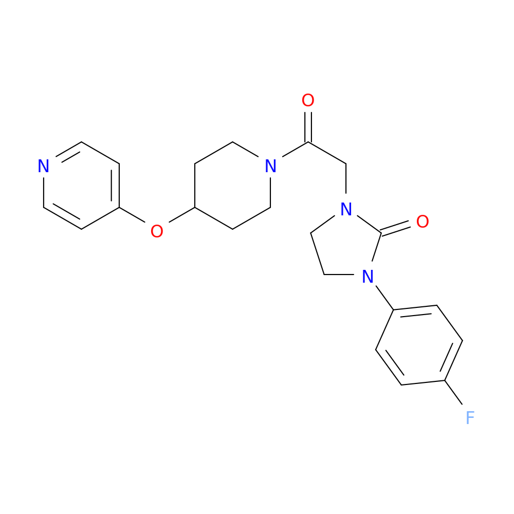 1-(4-fluorophenyl)-3-{2-oxo-2-[4-(pyridin-4-yloxy)piperidin-1-yl]ethyl}imidazolidin-2-one