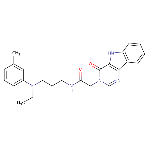 N-{3-[ethyl(3-methylphenyl)amino]propyl}-2-{4-oxo-3H,4H,5H-pyrimido[5,4-b]indol-3-yl}acetamide